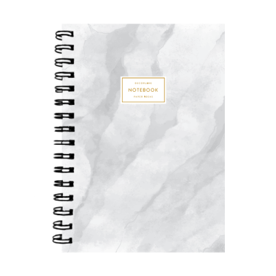 Cuaderno A4 con espiral tapa marmolado rayado tapas semi rígidas Do Decorline