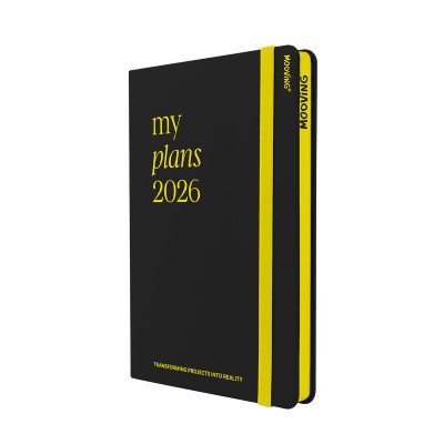 Agenda Semanal 15x21 cm Notes black encuadernada Mooving