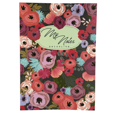 Cuaderno 14x21 cm My notes flower  liso Do Decorline