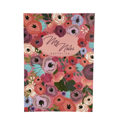 Cuaderno 14x21 cm My notes flower pastel liso Do Decorline
