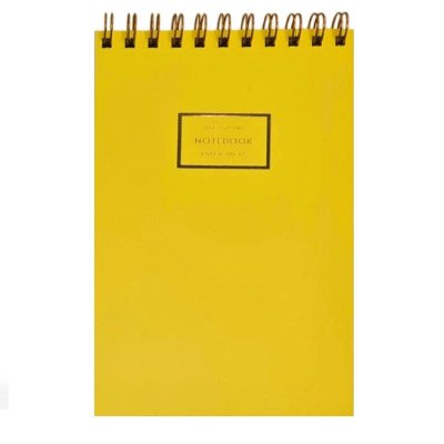 Block 14x21 cm con espiral amarillo pastel liso tapas semi rígidas Do Decorline