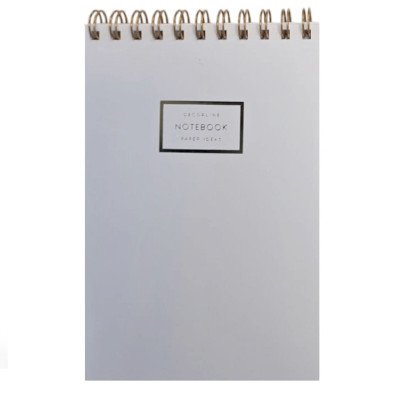 Block 14x21 cm con espiral blanco tiza liso tapas semi rígidas Do Decorline