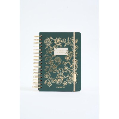 Agenda 15x21 cm diaria Boho VERDE c/esp. FW