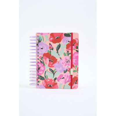 Agenda 16x22 cm diaria Trend FLORES c/esp. FW