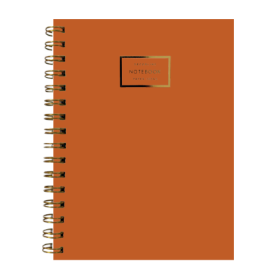 Cuaderno A4 con espiral naranja pastel liso tapas semi rígidas Do Decorline