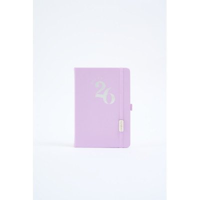Agenda 12x17 cm 2 días x pagina Classic LILA encuadernada FW