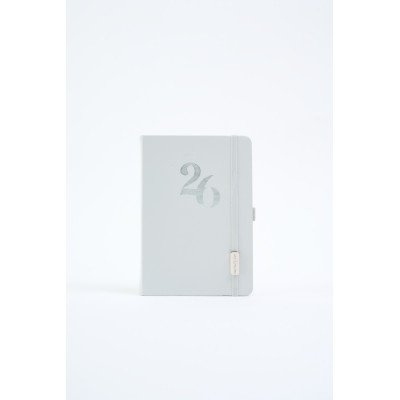 Agenda 12x17 cm 2 días x pagina Classic GRIS encuadernada FW