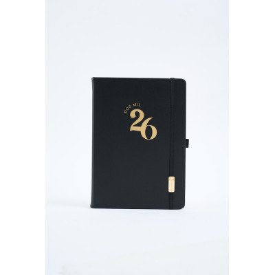 Agenda 15x21 cm semanal Classic NEGRA encuadernada FW