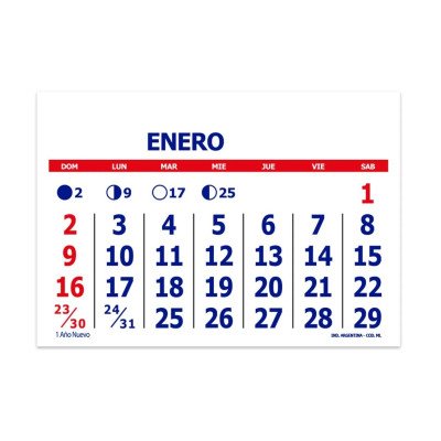 Calendario Mensual Nº12 (10x16 cm) Graficom
