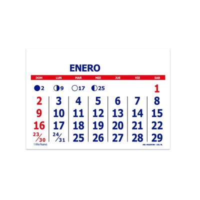 Calendario Mensual Nº14 (7,5x10,5 cm) Graficom