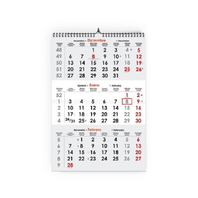 Almanaque trimensual (marítimo) de pared espiralado con señalador Graficom