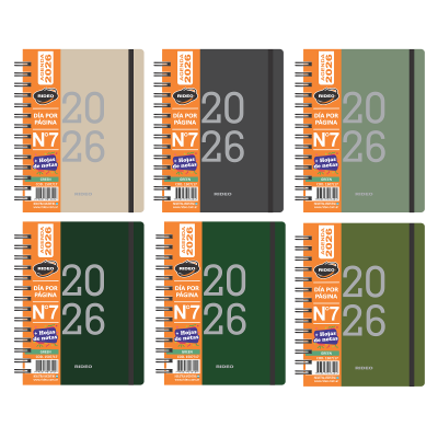 Agenda N°7 diaria Green Rideo