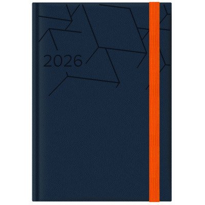 Agenda N°7 Diaria Adria gris con elastico naranja encuadernada Talbot
