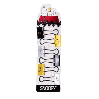 Binder clips 19 mm x6 unidades Snoopy Mooving