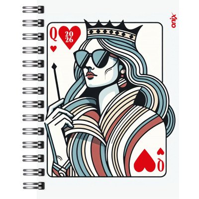 Agenda 16x22 cm Diaria Carde con espiral Onix