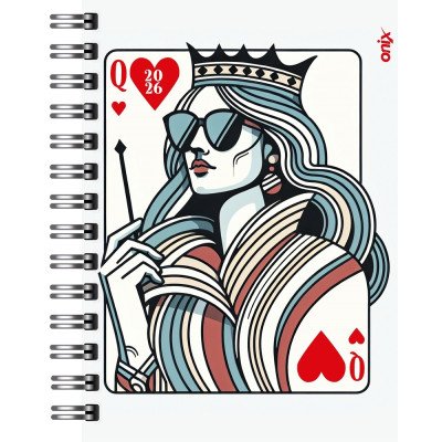 Agenda 16x22 cm Semanal Cards con espiral Onix