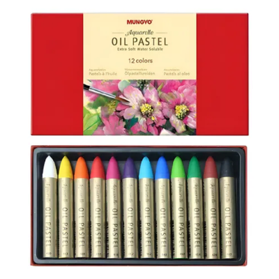 Pasteles al Oleo acuarelables x12 unidades Mungyo