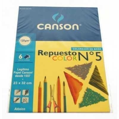 Repuesto Nº 5 dibujo color de 120 grs x 6 hojas Canson