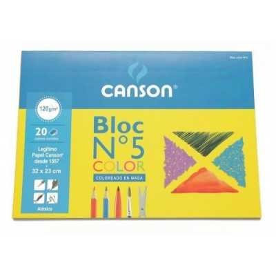 Block Nº 5 dibujo color de 120 grs x 20 hojas Canson