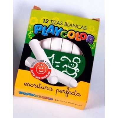 Tizas blancas x 12 unidades Playcolor