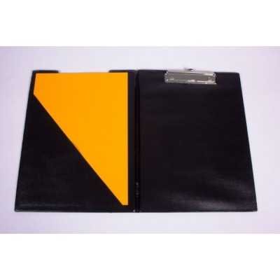 Portablock A4 de PVC con tapa y bolsillo interno Negro Liggo Trade