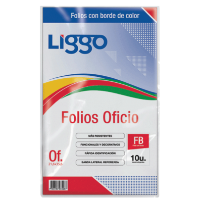 Folios Oficio x10 unidades Liggo