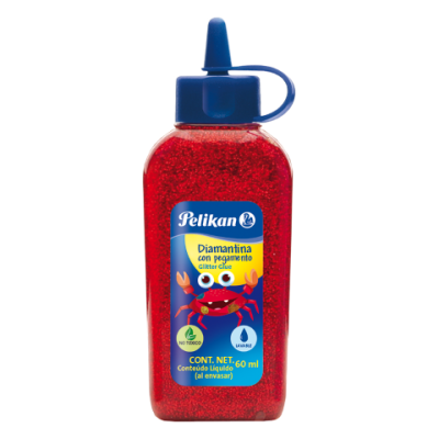 Adhesivo glitter x60 ml ROJO Pelikan