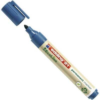 Marcador permanente ecológico recargable punta redonda Art 21 AZUL Edding