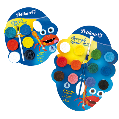 Acuarela infantil x12 pastillas Pelikan